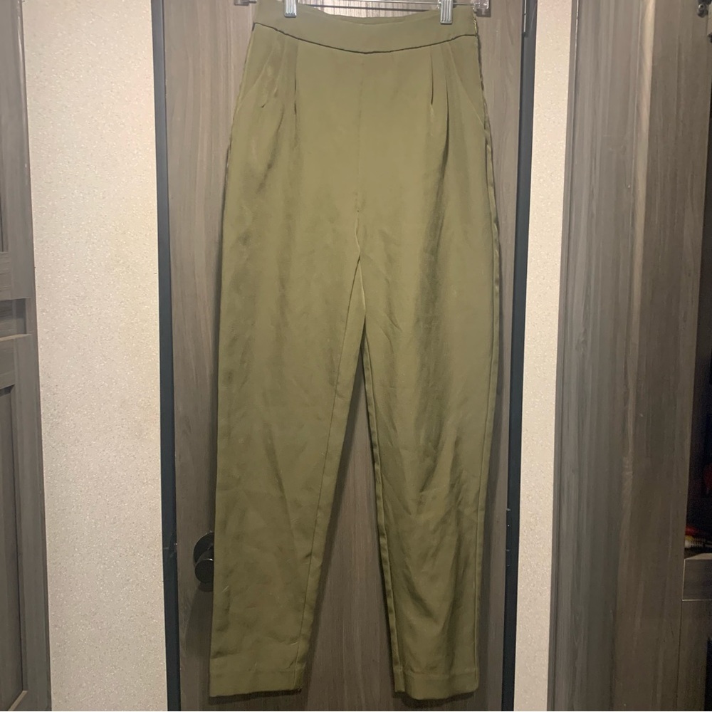 Lulus Olive Green Trouser Pants Size XS